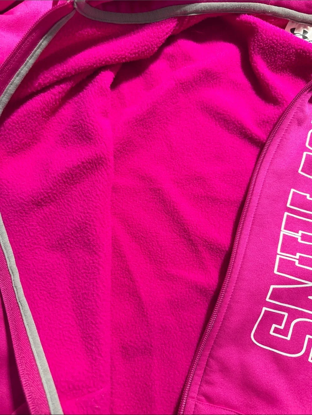Under Armour Kids Hot Pink Full-Zip Hoodie - Hopkins Blue Jays
